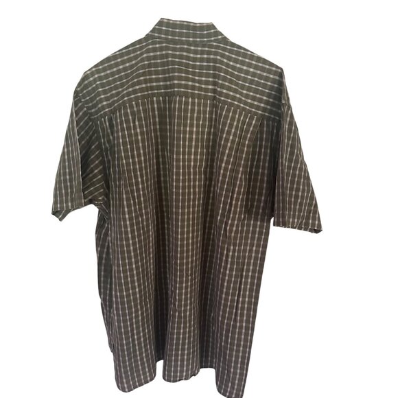 Timber Creek by Wrangler green and white check short sleeve shirt size XL - Picture 2 of 6
